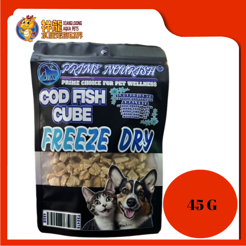 PRIME NOURISH FREEZE DRY COD FISH CUBE 45G – Xiang Loong Aqua Pets Sdn Bhd