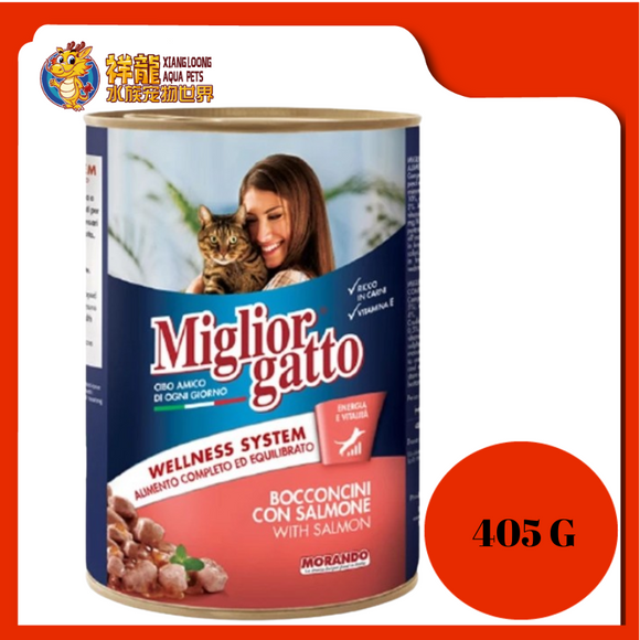 MIGLIORGATTO CHUNKS SALMON 405G X 24 UNIT