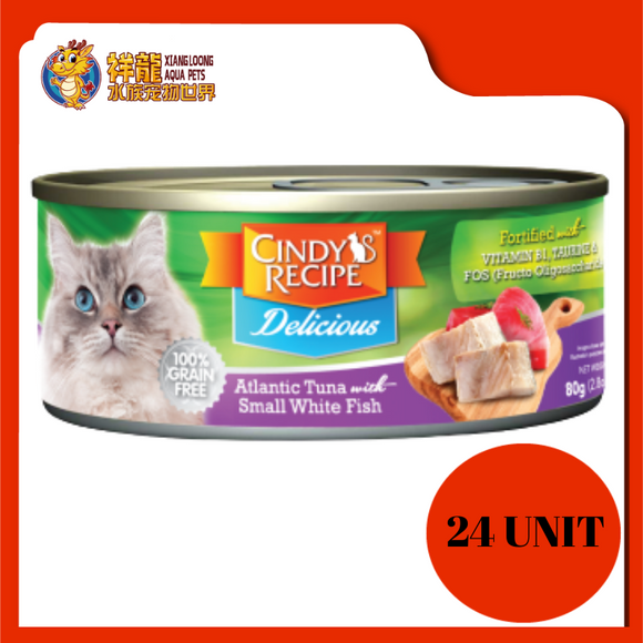 CINDY'S DELICIOUS TUNA WITH SMALL WHITEFISH 80G X 24UNIT