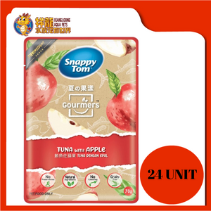 SNAPPY TOM GOURMERS TUNA WITH APPLE 24X70G