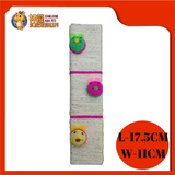 CAT SCRATCHER BOARD WITH 3 MOUSE {17.5CMX11CM}