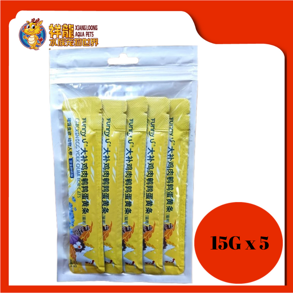 FUNNYU CHICKEN EGG YOLK + QUAIL 15G X 5PCS