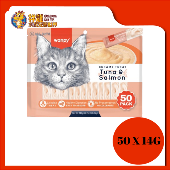 WANPY LICKABLE TUNA & SALMON 50PCS 700G [RAC-52]