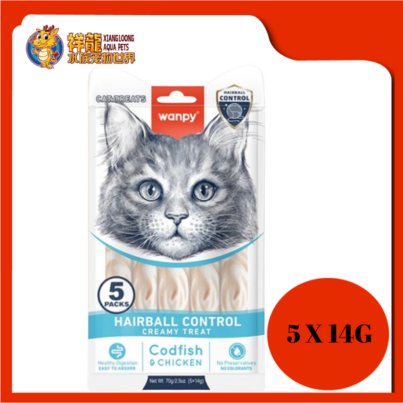WANPY LICKABLE HAIRBALL CONTROL 5X14G [RAC-68]