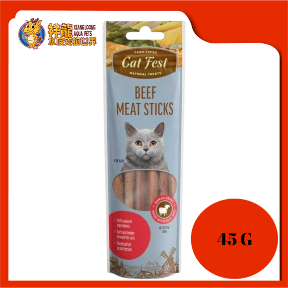CAT FEST MEAT STICKS BEEF 45G