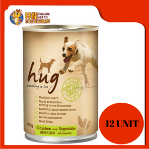 HUG DOG CAN FOOD CHICKEN & VEGETABLES 400G (RM3.99 X 12 UNIT)