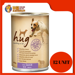 HUG DOG CAN FOOD WITH LAMB 400G X 12 UNIT