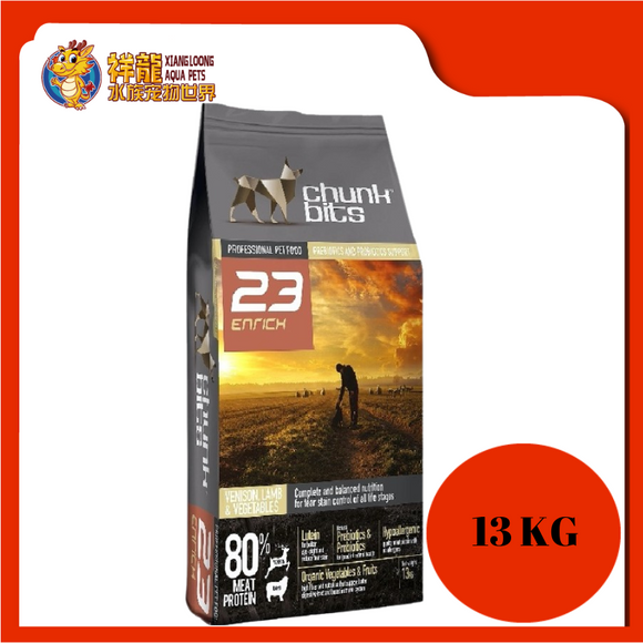 CHUNKBITS ENRICH 23 VENISON , LAMB & VEGETABLE 13KG