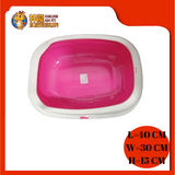 LITTER BOX WITH SKIRTING 40CM x 30CM x 14CM [CAT TOILET]