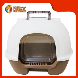 OPEN-BACK CAT HOODED PAN {CP6006/C-023} [CAT TOILET]