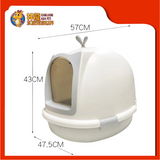 OPEN-FRONT CAT HOODED PAN {CP6007/C-014} [CAT TOILET]