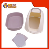 OPEN-FRONT CAT HOODED PAN {CP6007/C-014} [CAT TOILET]