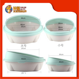 ROUND LITTER TRAY WITH COVER 40CM x 36CM x 18CM [CAT TOILET]