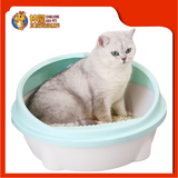 ROUND LITTER TRAY WITH COVER 40CM x 36CM x 18CM [CAT TOILET]