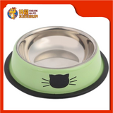 STAINLESS STEEL BOWL 15CM [CAT FACE] {25180}