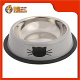 STAINLESS STEEL BOWL 15CM [CAT FACE] {25180}