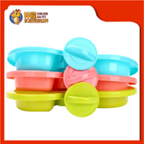 DOUBLE PLASTIC BOWL WITH CLIP HOLDER