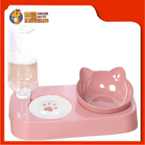 2 IN 1 WATER FOOD FEEDER 28X15CM (CAT FACE)