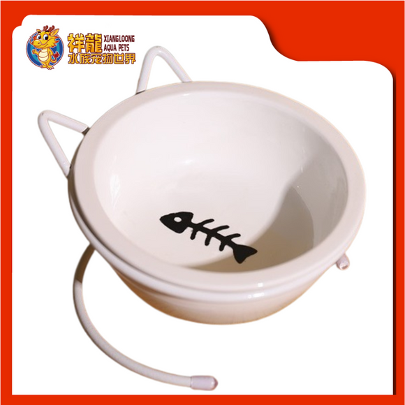 SINGLE CERAMIC BOWL FEEDER [CAT EAR] 13CM