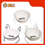 SINGLE CERAMIC BOWL FEEDER [REINDEER] 13CM