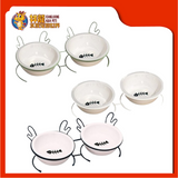 2 IN 1 CERAMIC BOWL FEEDER [REINDEER] 26CM