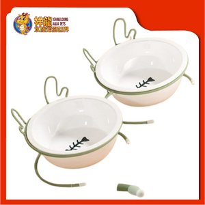 2 IN 1 CERAMIC BOWL FEEDER [REINDEER] 26CM