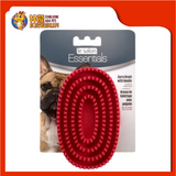 LS RUBBER GROOMING BRUSH WITH HANDLE {91246}