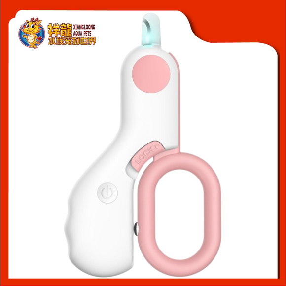 PET NAIL CLIPPER LED 10CM [BLUE/PINK]