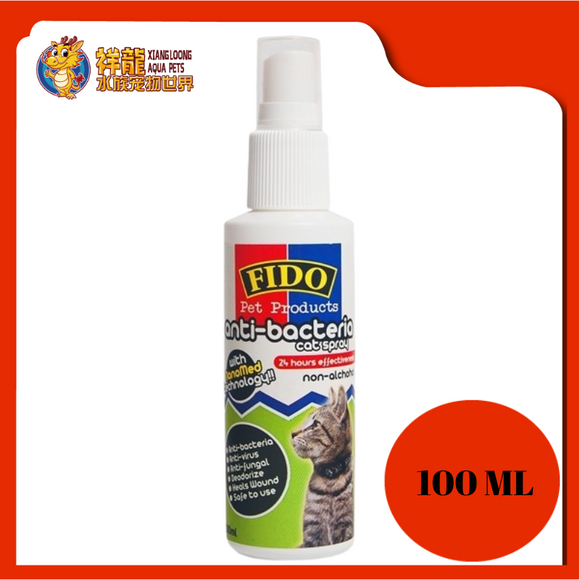 FIDO ANTI BACTERIA CAT SPRAY 100ML (5107)