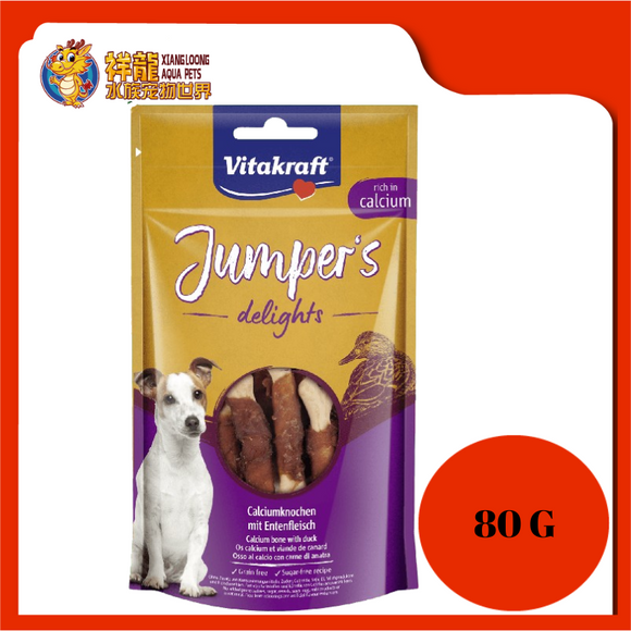 VITAKRAFT JUMPERS DELIGHTS CALCIUM WITH DUCK 80G