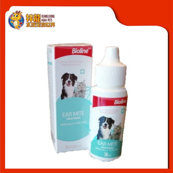 BIOLINE EAR MITE TREATMENT DOG/CAT 30ML 2190