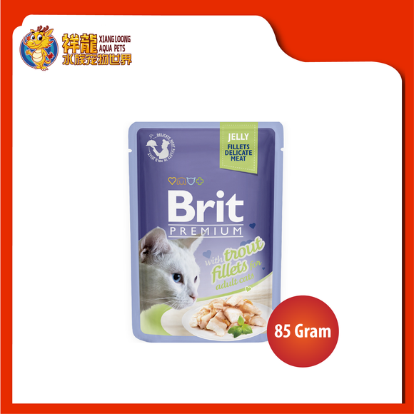 BRIT POUCH JELLY WITH TROUT FILLETS 85G