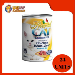 SPECIAL CAT MOUSSE CHICKEN HEART WITH LIVER 400G X 24UNIT