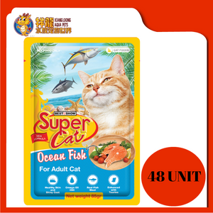 SUPERCAT POUCH ADULT OCEAN FISH (48 UNIT X 85G)