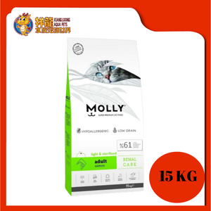 MOLLY ADULT CAT LIGHT & STERELISED SALMON 15KG