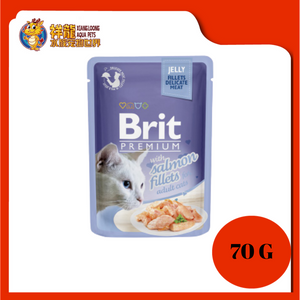 BRIT CAT POUCH JELLY SALMON 85G