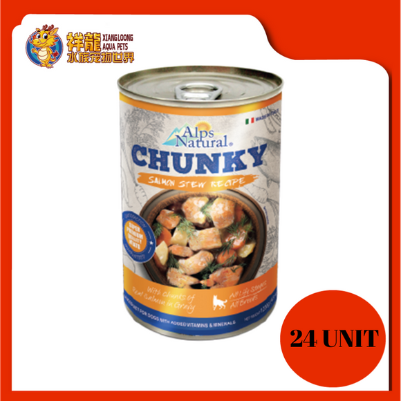 ALPS CHUNKY SALMON DOG CAN FOOD 415G (RM3.99 X 24 UNIT)
