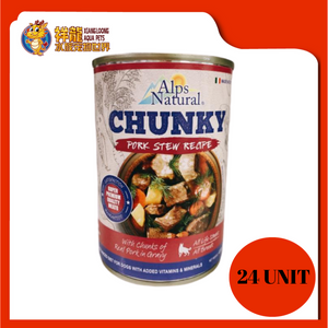 ALPS CHUNKY PORK DOG CAN FOOD 415G (RM3.99X 24 UNIT)