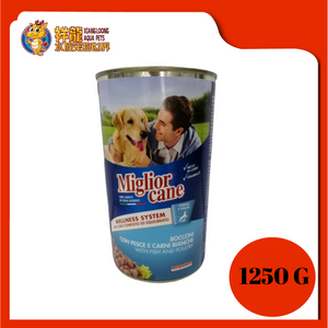 MIGLIOCRANE DOG CAN FOOD (CHUNKS FISH & POULTRY) 1250G