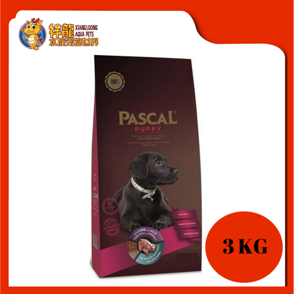 PASCAL PUPPY DOG LAMB & RICE 3KG