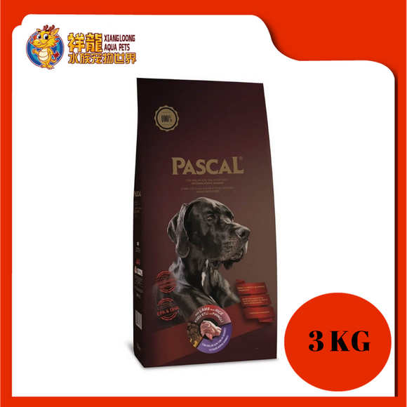 PASCAL ADULT DOG LAMB & RICE 3KG