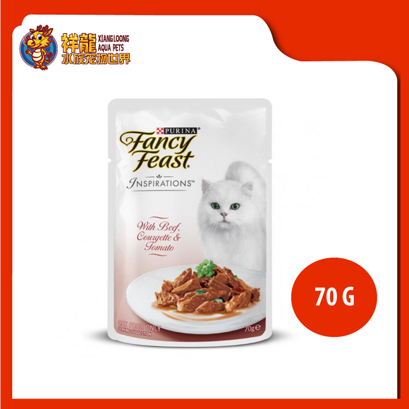 FANCY FEAST INSPIRATIONS BEEF , COURGETTE & TOMATO 70G