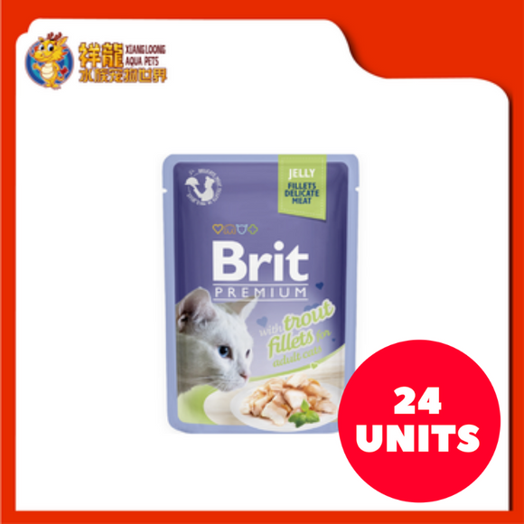 BRIT POUCH JELLY WITH TROUT FILLETS 85G (24XRM1.83)