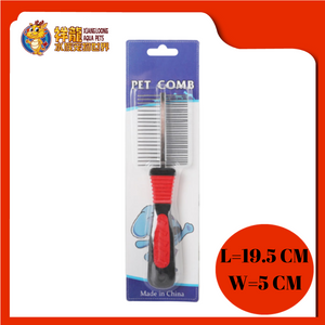 DOUBLE SIDED COMB W HANDLE 19.5X5CM