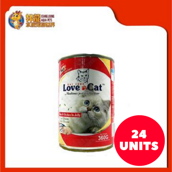 LOVE CAT TUNA & CHICKEN IN JELLY 360G (24XRM3.42)