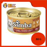 SIMBA CAT MOUSSE HEART & CHICKEN LIVER 85G X 24UNIT